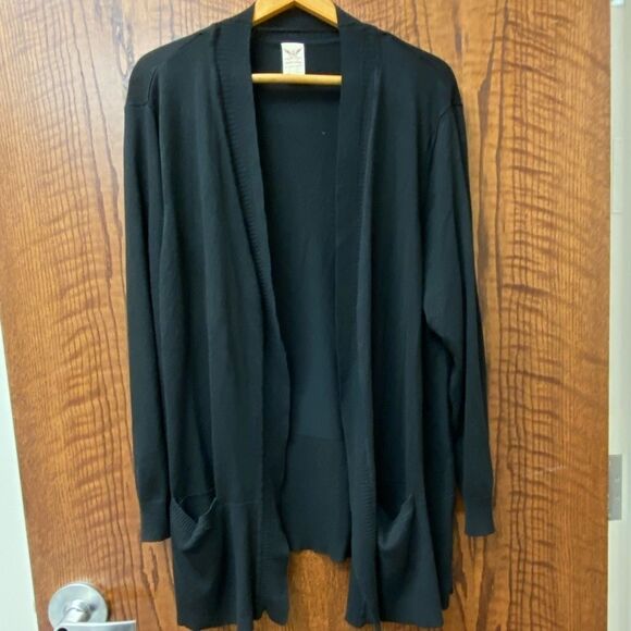 Faded glory Black open front cardigan - Picture 1 of 6